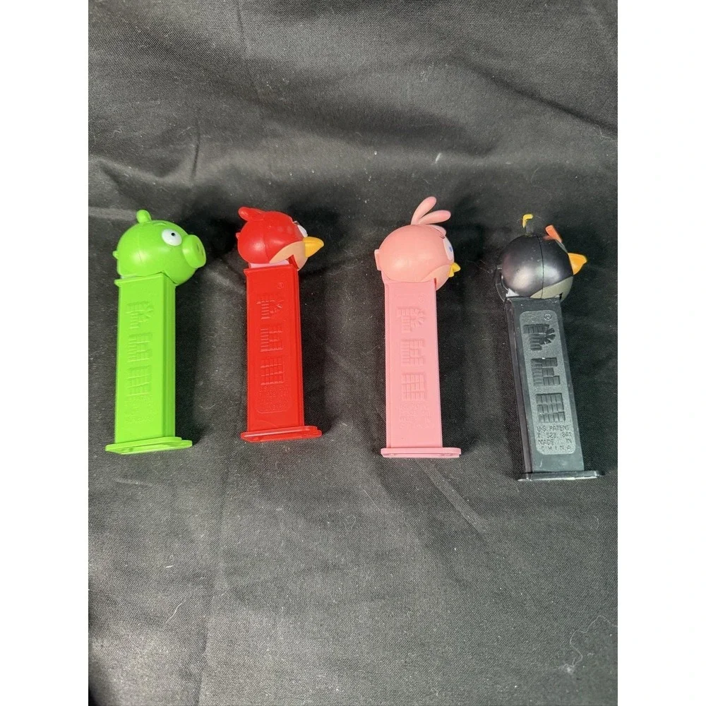 PEZ Angry Birds Dispensers Set 4 Red Green Pig Stella Bomb